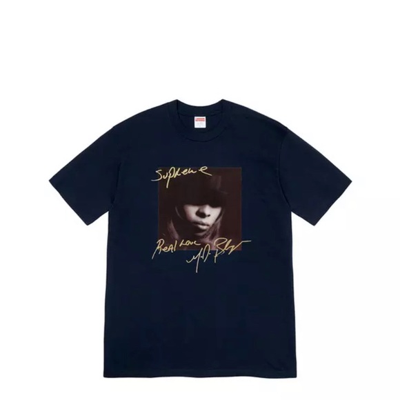 Supreme Other - Supreme Mary J Blige Navy Graphic Tee FW19 Size M